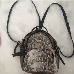 Free people mini backpack with alligator skin